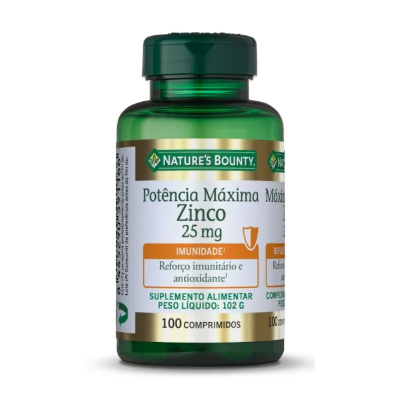 Natures Bounty Zinco Máxima Potência 100 Comprimidos
