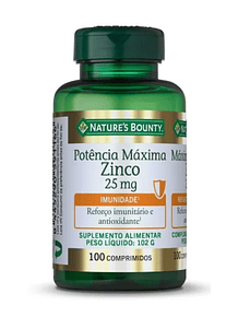 Natures Bounty Zinco Máxima Potência 100 Comprimidos