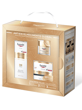 Eucerin Coffret Natal Hyaluron-Filler Elasticity | Sérum 3D + Creme Noite + Creme Dia FPS30