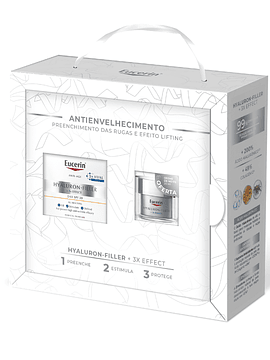 Eucerin Coffret Natal Hyaluron-Filler + 3x Effect | Creme Dia SPF30 + Creme Noite