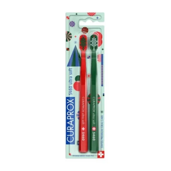 Curaprox CS5460 Escova de Dentes Ultra Soft Christmas X2