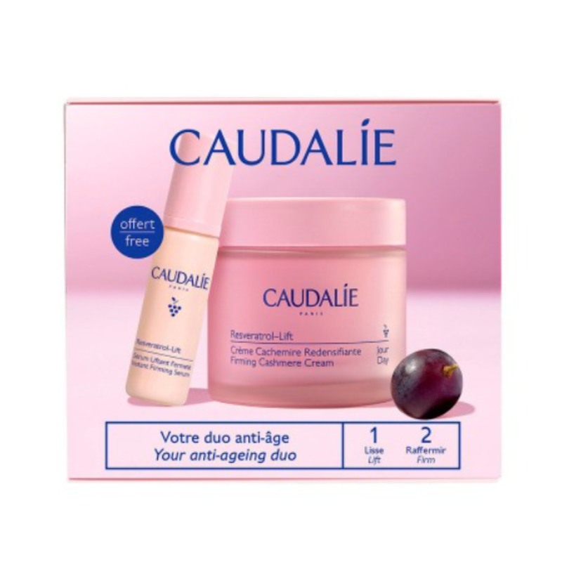 Caudalie Resveratrol-Lift Duo | Creme 50ml + Sérum Anti-rugas 10ml
