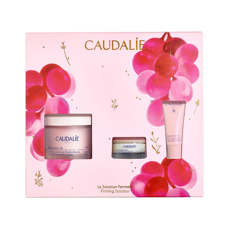 Caudalie Coffret Natal 2025 Solução e Firmeza | Creme Caxemira + Creme Noite + Creme Olhos