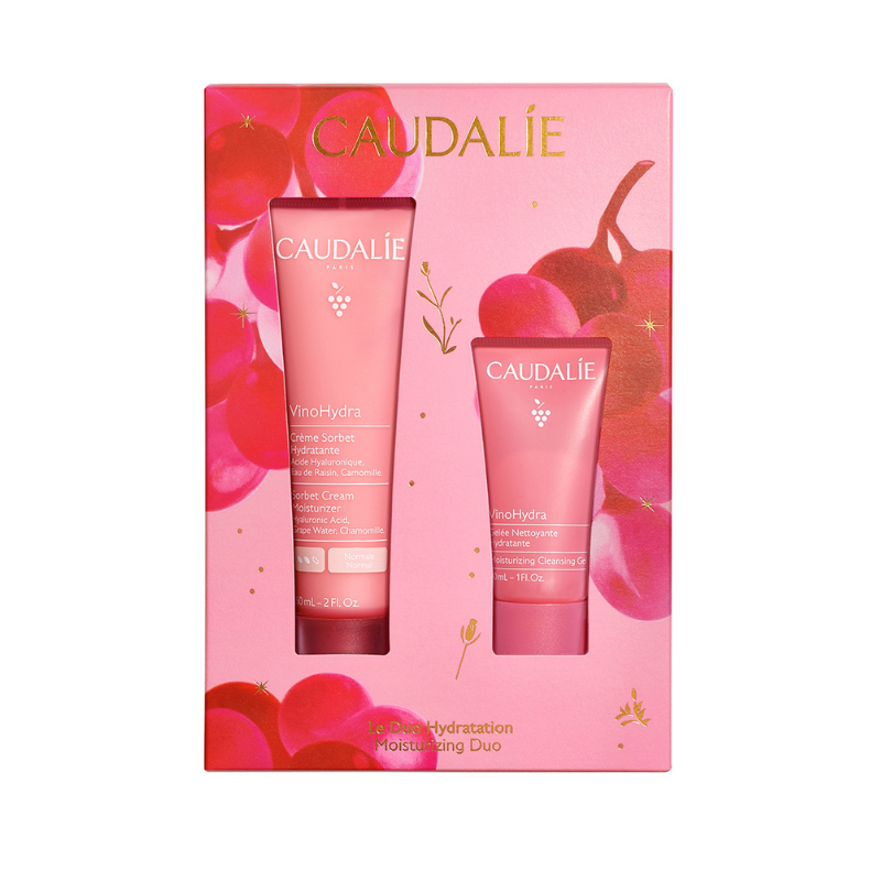 Caudalie Coffret Natal 2025 Duo Hidratação VinoHydra | Creme Sorvete 60ml + Geleia 30ml