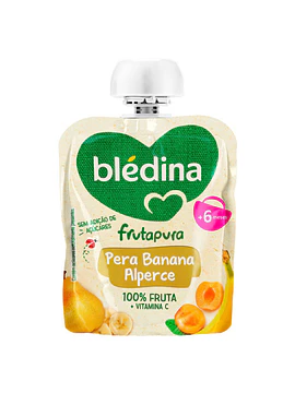 Blédina Frutapura Saqueta Pera, Banana e Alperce +6M 85g