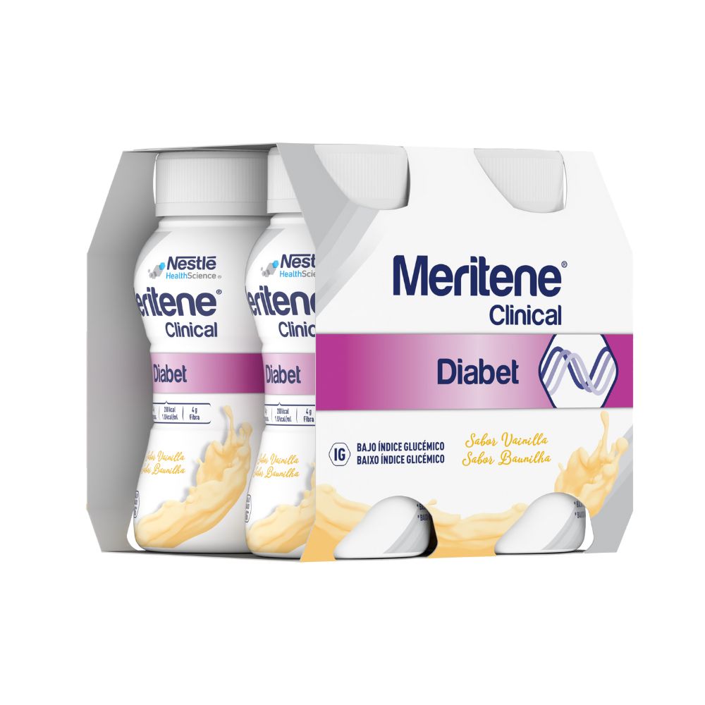 Nestlé Meritene Clinical Diabet Solução Oral Baunilha  4x 200ml