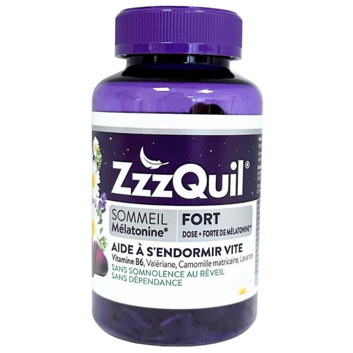 Vicks Zzzquil Natura Gomas Melatonina Forte x60 Unidades