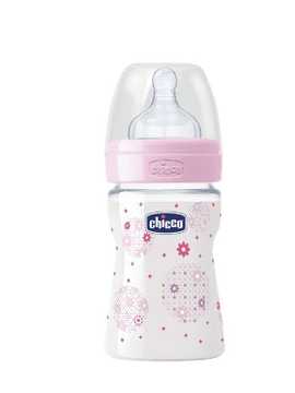 Chicco Biberão Benessere Silicone 0M+ 150ml Rosa