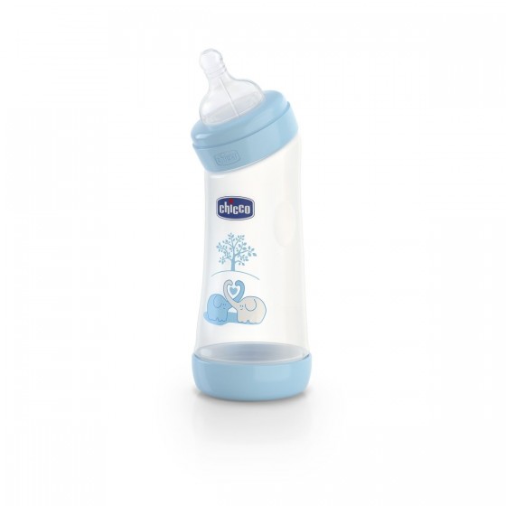 Chicco Biberão Benessere Angular Silicone Azul 0M+ 250 Ml