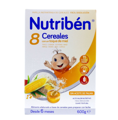 Nutribén Farinha 8 Cereais e Mel 6m+  - 2x300g