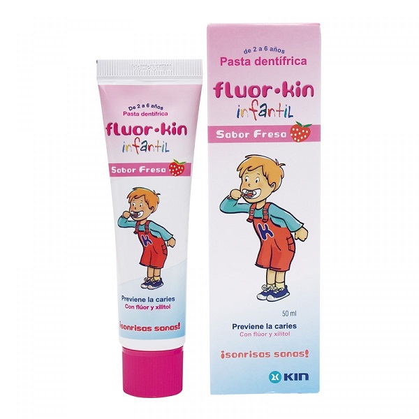 Fluor Kin Infantil Pasta Dentes Morango 50 Ml