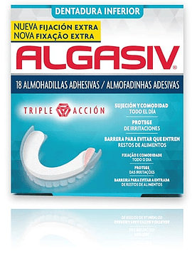 Algasiv Almofadas Adesivas Dentes Inferiores X18