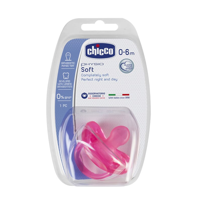 Chicco Chupeta Physio Soft Silicone Pink 0-6m 