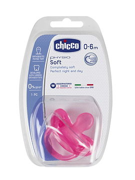 Chicco Chupeta Physio Soft Silicone Pink 0-6m 