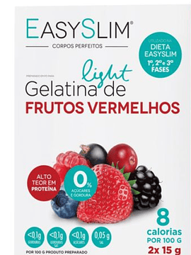 EasySlim Gelatina Light Frutos Vermelhos 2x Saquetas 15 Gramas