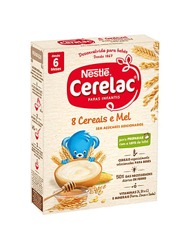 Cerelac 8 Cereais e Mel Não Láctea +6M 250g