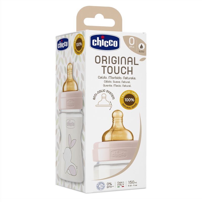 Chicco Biberão Original Touch 0m+ 150ml Rosa