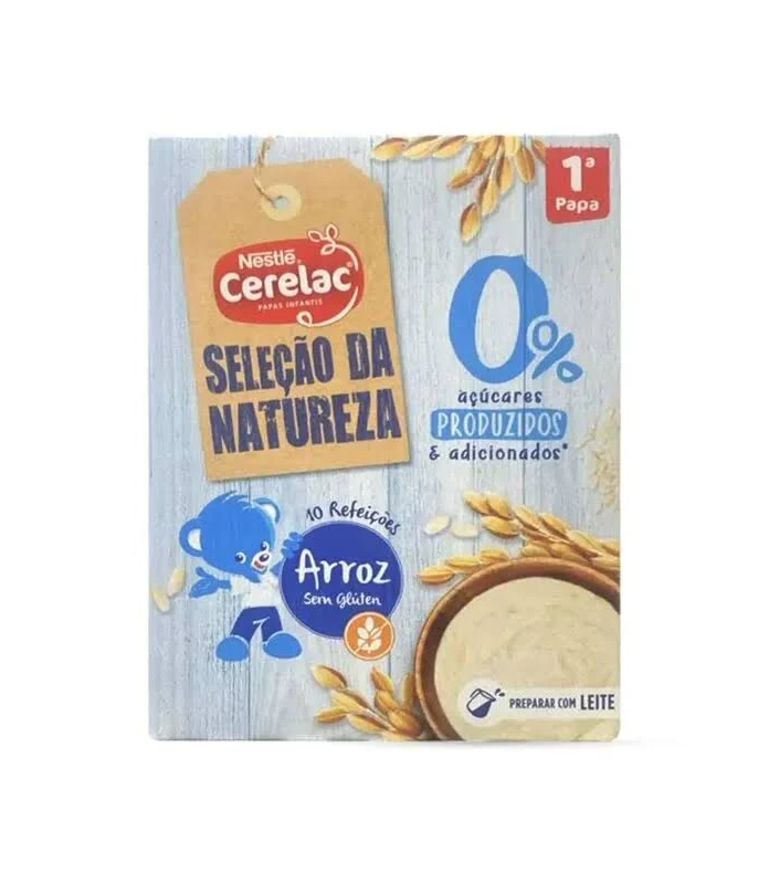 Nestlé Cerelac Farinha Primeira  Papa Arroz Sem Glúten 180gramas