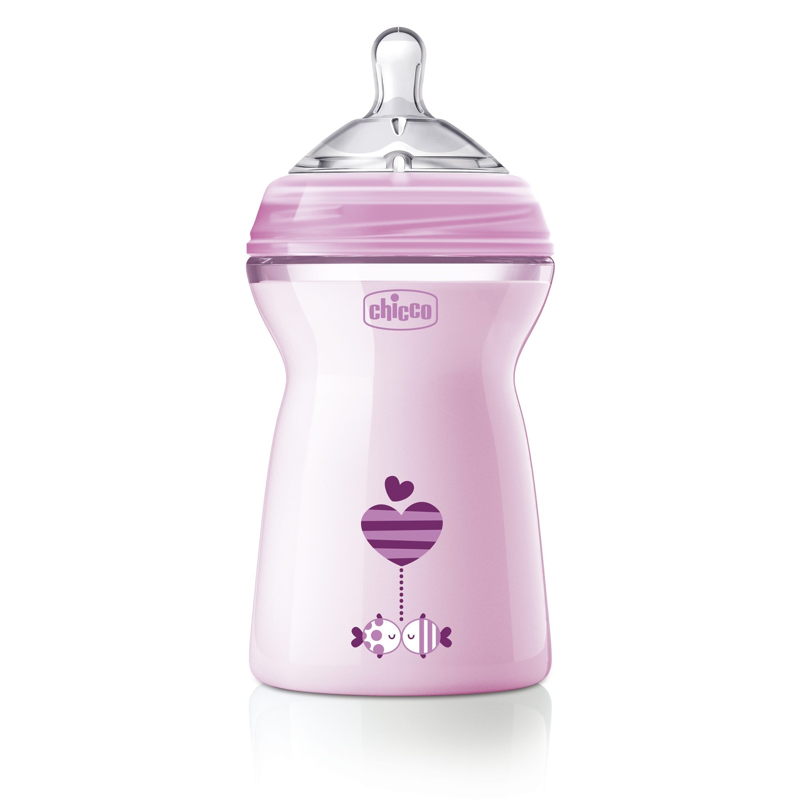 Chicco Biberão Silicone NaturalFeeling 6M+ 330ml Rosa