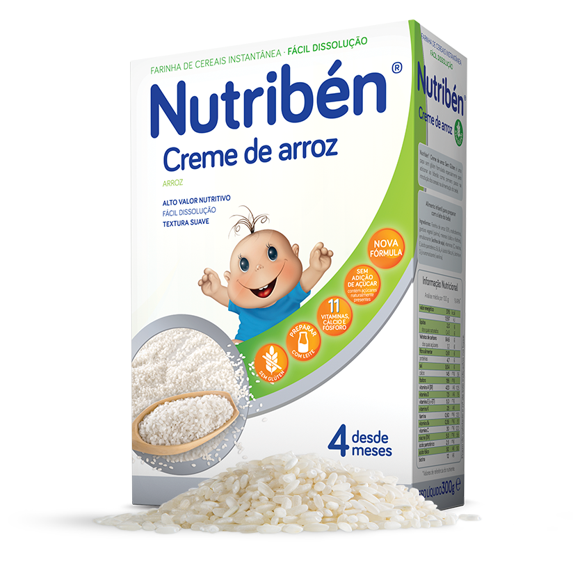 Nutribén Farinha Creme de Arroz 4m+ - 300g