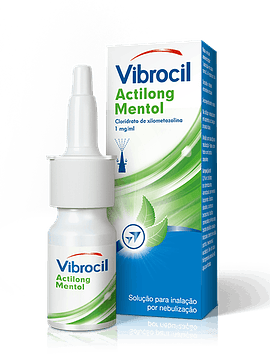 Vibrocil Actilong Mentol, 1 mg/mL-10 mL x 1 solução inalação nebulização 