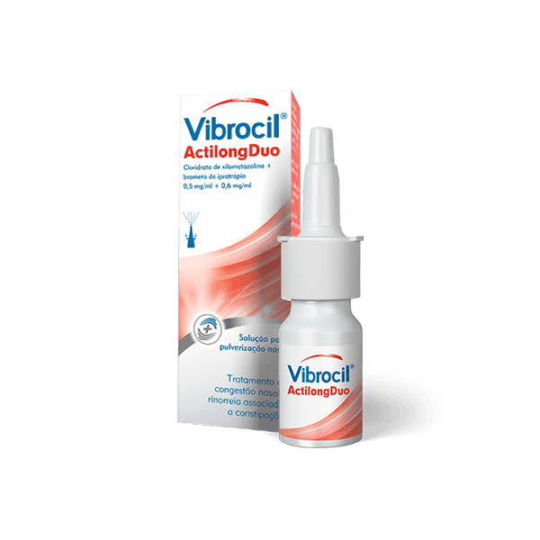 Vibrocil ActilongDuo (10mL), 0,5/0,6 mg/mL x 1 solução pulverização nasal