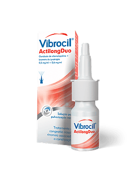 Vibrocil ActilongDuo (10mL), 0,5/0,6 mg/mL x 1 solução pulverização nasal