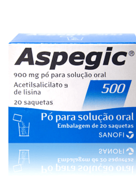 Aspegic 500, 900 mg x 20 pó solução oral saquetas 