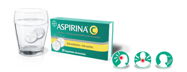 Aspirina C, 400/240 mg x 10 comprimidos efervescentes 