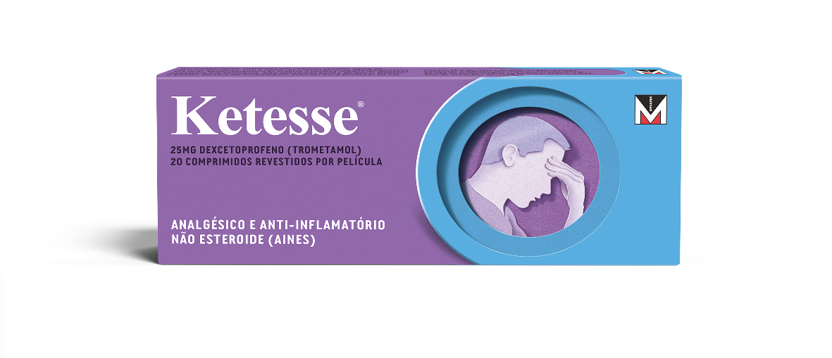 Ketesse, 25 mg x 20 comprimidos revestimentos 