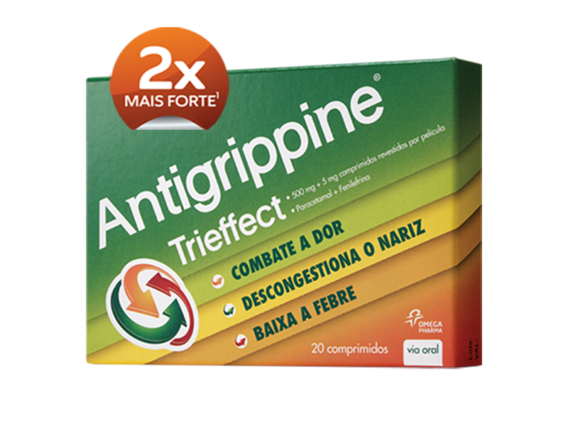 Antigrippine Trieffect, 500/5 mg x20 Comprimidos Revestidos 