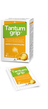 Tantumgrip sabor a mel-limão, 600/10 mg x 10 pó solução oral saqueta 