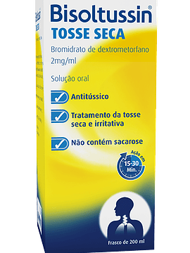 Bisoltussin Tosse Seca, 2 mg/mL-200 mL x 1 solução oral mL