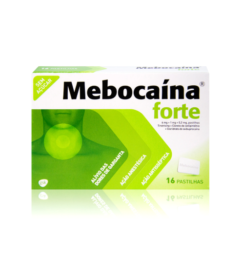 Mebocaína Forte, 4/1/0,2 mg x 16 pastilhas 