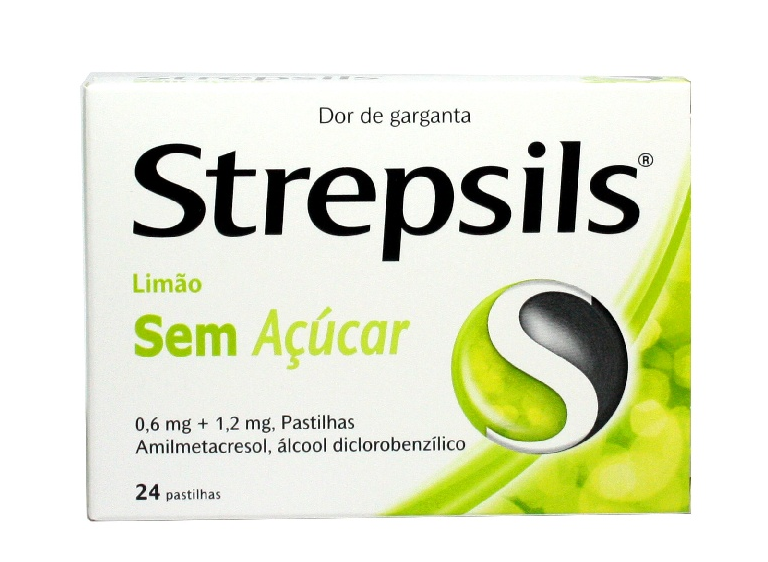 Strepsils Limão sem açúcar, 1,2/0,6 mg x 24 pastilhas
