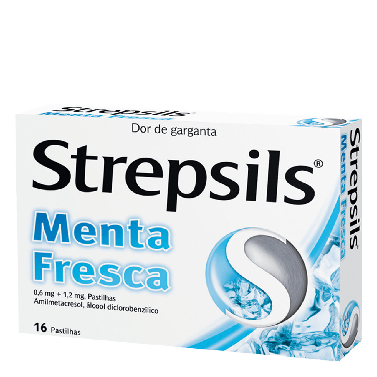 Strepsils Menta Fresca, 1,2/0,6 mg x 16 pastilhas 