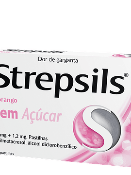 Strepsils Morango sem açúcar, 1,2/0,6 mg x 16 pastilhas 