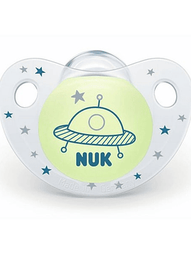 Nuk Chupeta Night & Day 18-36m Transparente Disco Voador