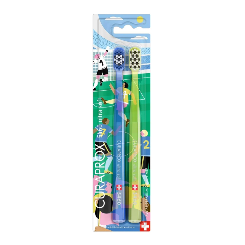 Curaprox CS5460 Pack Escovas Dentes Football Edition | 2 Escovas Ultra Soft