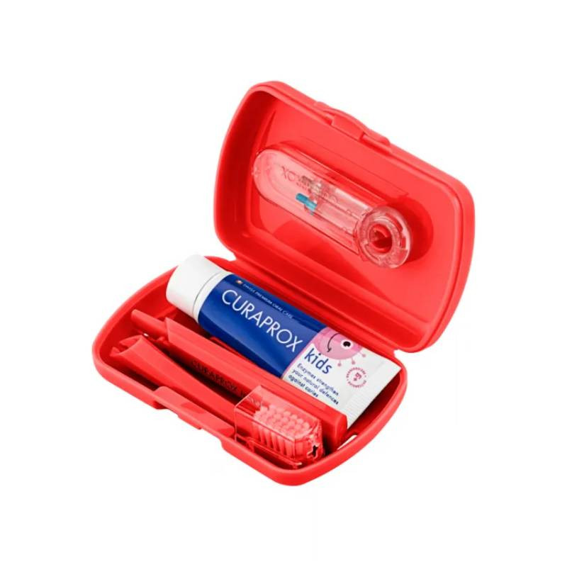 Curaprox Kit de Viagem Kids Vermelho 6-12 Anos 