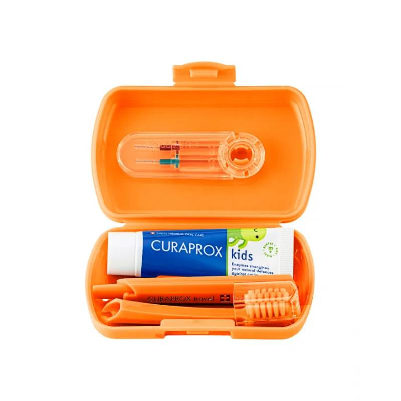 Curaprox Kit de Viagem Kids Laranja 6-12 Anos
