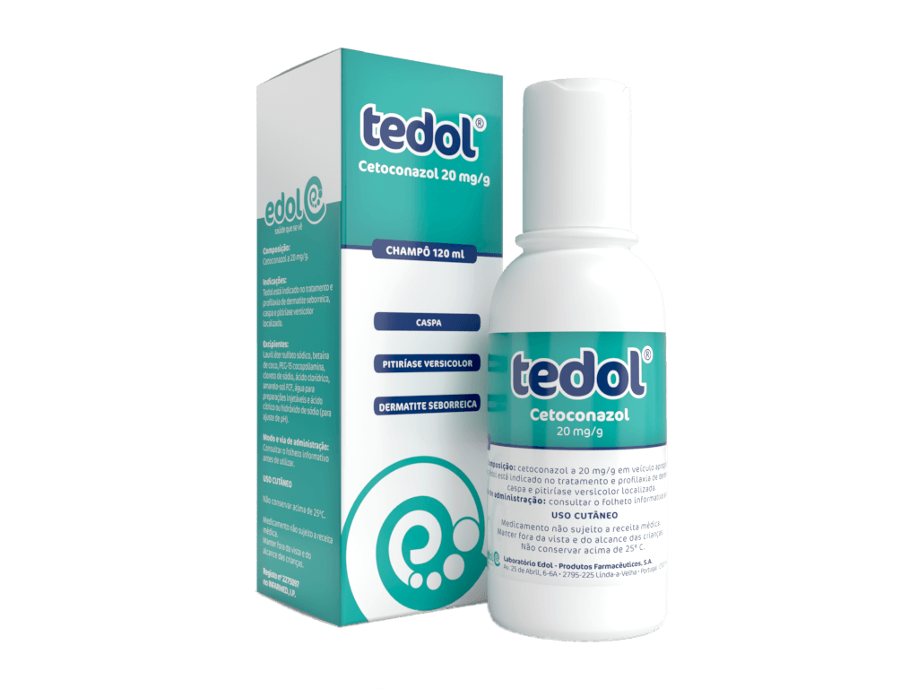Tedol, 20 mg/g-120 mL x 1 champô frasco
