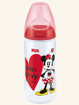 Nuk Biberão Silicone Minnie 0-6m 300ml Vermelho