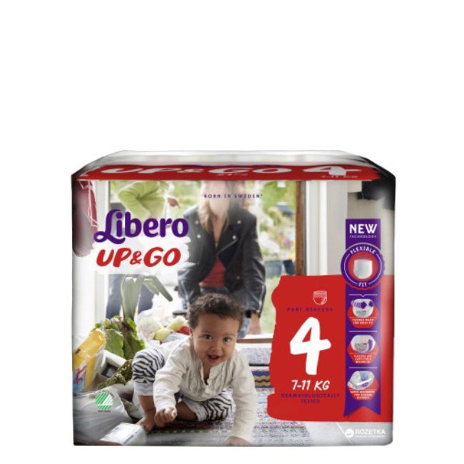 Libero Up&Go Fraldas Tamanho 4 -  7-11 Kg (22 unidades)