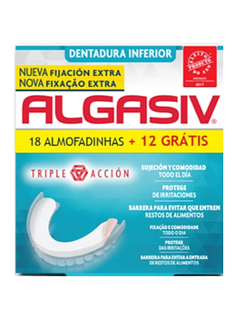 Algasiv Almofada Adesiva Prótese Dentária Inferior com Oferta de Almofada Inferior