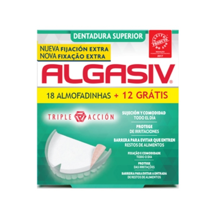 Algasiv Almofada Adesiva Prótese Dentária Superior com Oferta de Almofada Superior