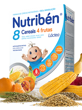 Nutribén Farinha Láctea 8 Cereais e 4 Frutas - 300g