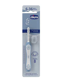 Chicco Escova Primeiros Dentes Azul 6-36M