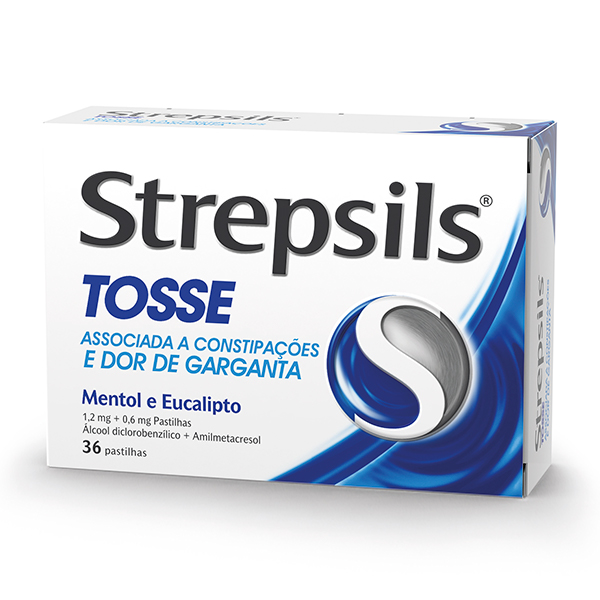 Strepsils Tosse, 1,2/0,6 mg x 36 pastilhas 