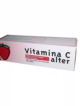 Vitamina C Alter Morango, 1000 mg x 20 comprimidos efervescentes 